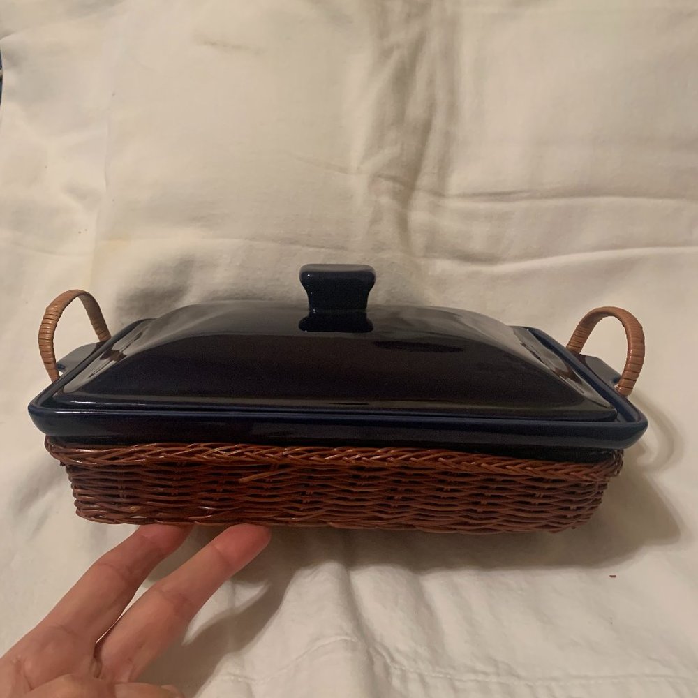 Temptations Serving Dish with Lid and Basket